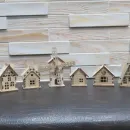 Набор деревянных заготовок «Деревенька на опушке» (7 домиков + мельница)